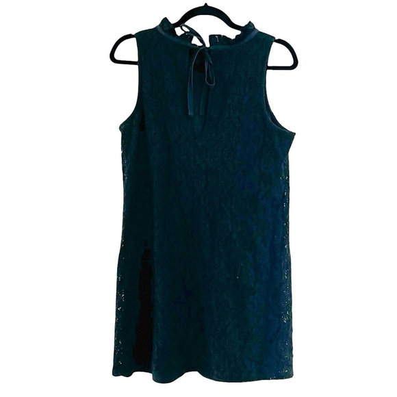 ALTAR D'STATE Mini Sleeveless Lace Ruffled Black Dress Sz L - Picture 2 of 7